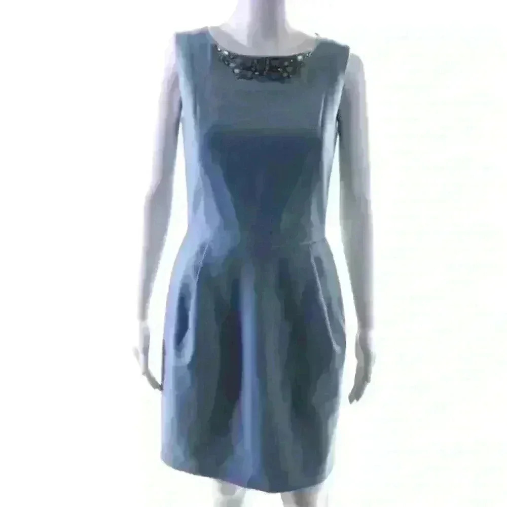 Blumarine Jewel Embellished Light Blue Dress Blugirl Brand Rare
